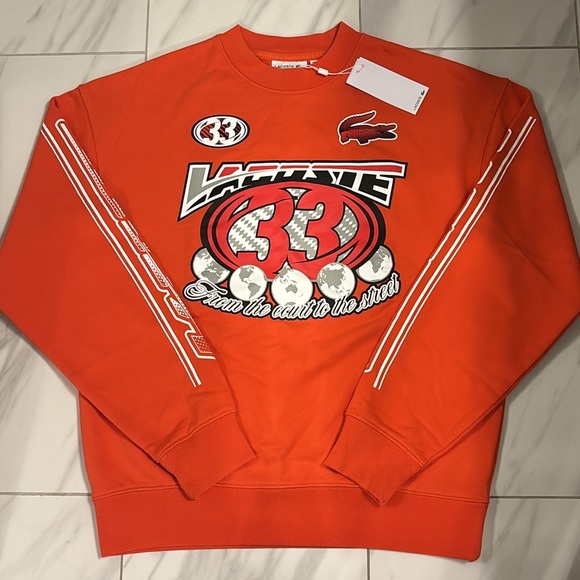 Men’s Lacoste Loose Fit Pullover Sweatshirt - Picture 1 of 4